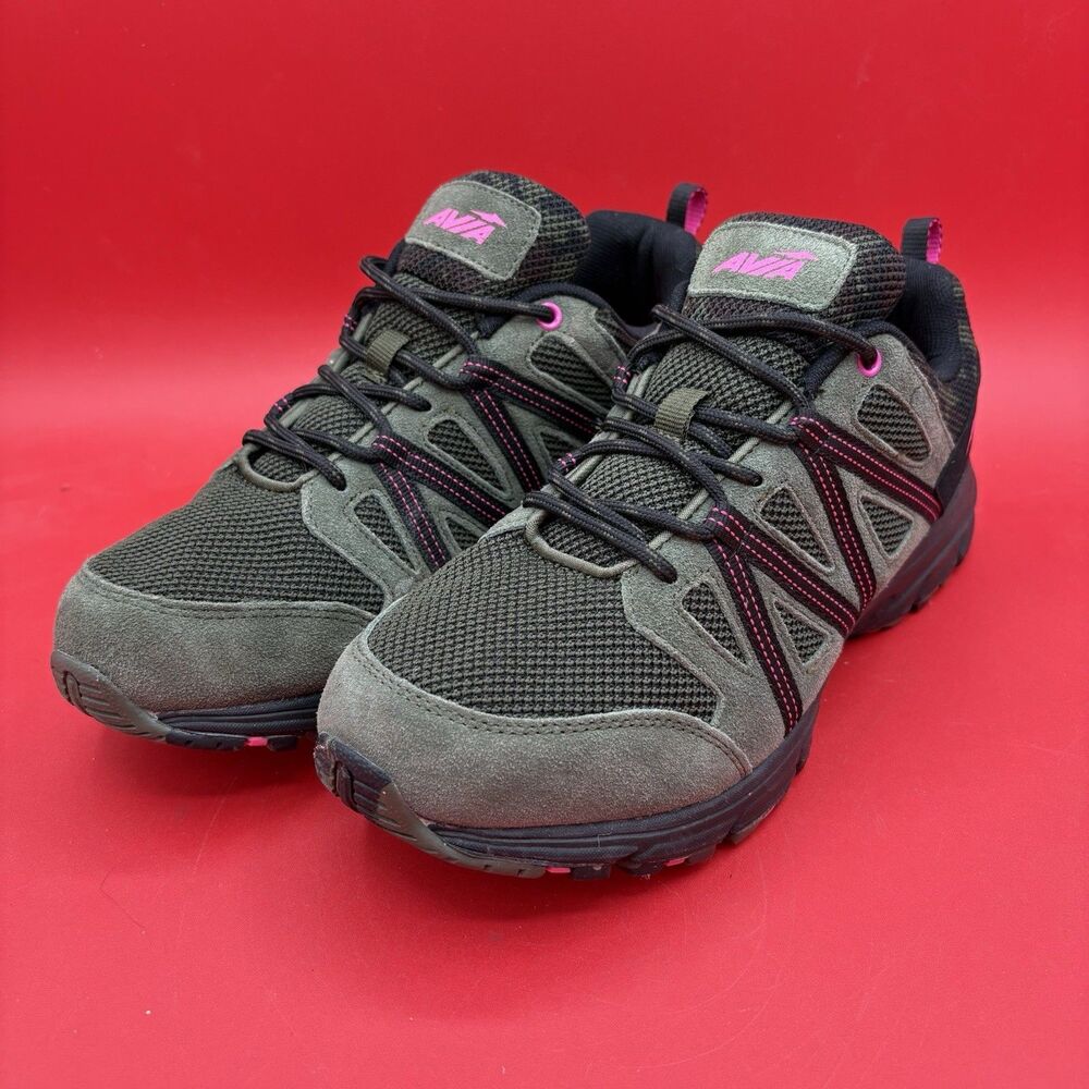 Avia Woman's Avi-Vertex Running X-Training Shoes Pink/Green/Camo Size 10.5W
